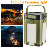 oldable Solar Camping Lantern & Power Bank – Rechargeable LED Tent Light for Hiking, Fishing, Outdoors ☀️💡