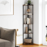 5-Tier Corner Shelf Stand – Tall Space-Saving Organizer for Bedroom, Bathroom & Plant Display 🌿