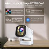 Salange HY260 Pro Mini Projector – Native 1080p, 330 ANSI, Auto-Focus & Keystone, Android 11, Wi-Fi 6, Voice Mouse Remote