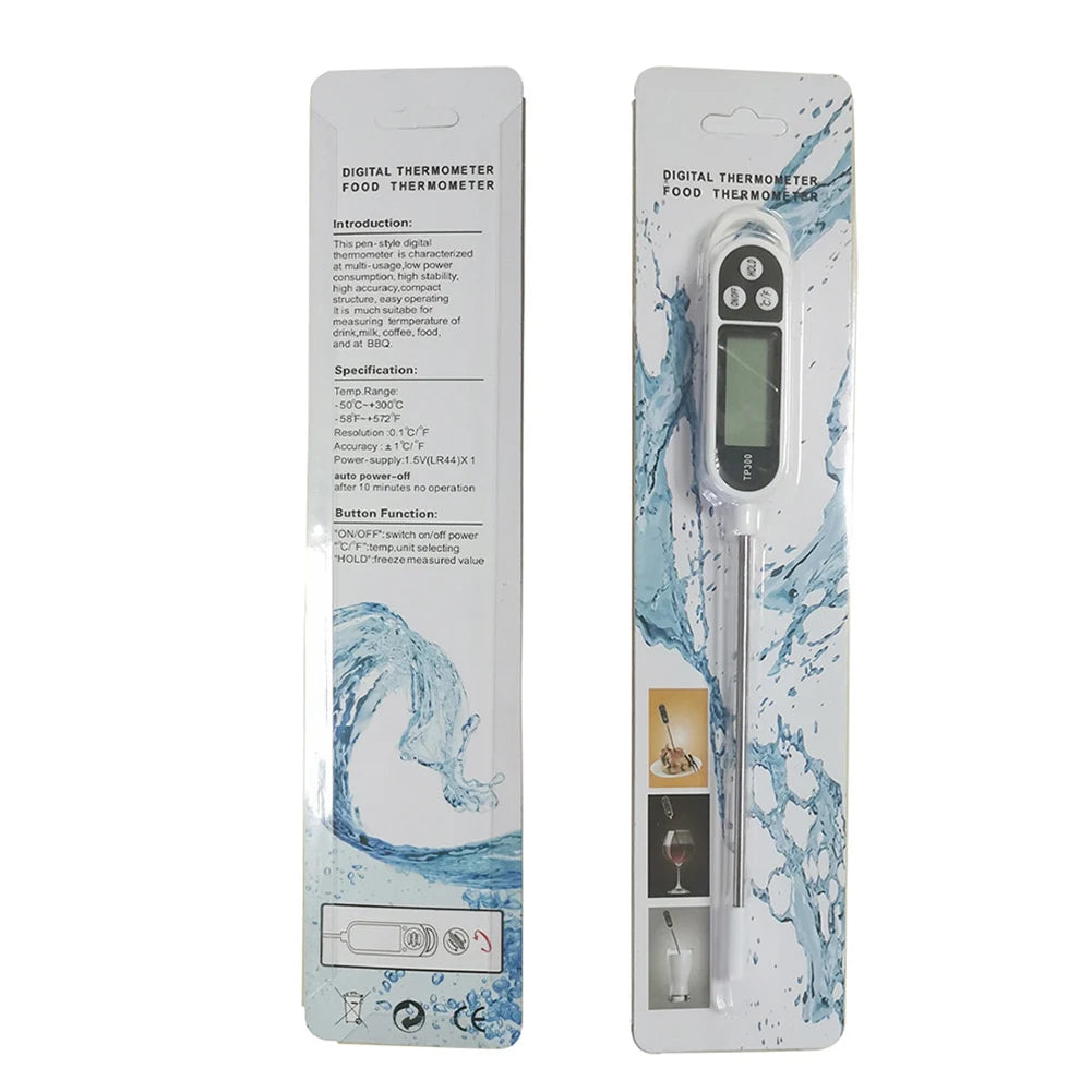 TP300 Electronic Food Thermometer – Instant Read Digital Meat & Milk Thermometer with LCD Display for Cooking & BBQ
