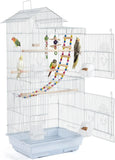 Roof-Top Medium Parakeet Cage – Bird Cage for Cockatiels, Conures, Finches, Budgies, Canaries & Lovebirds