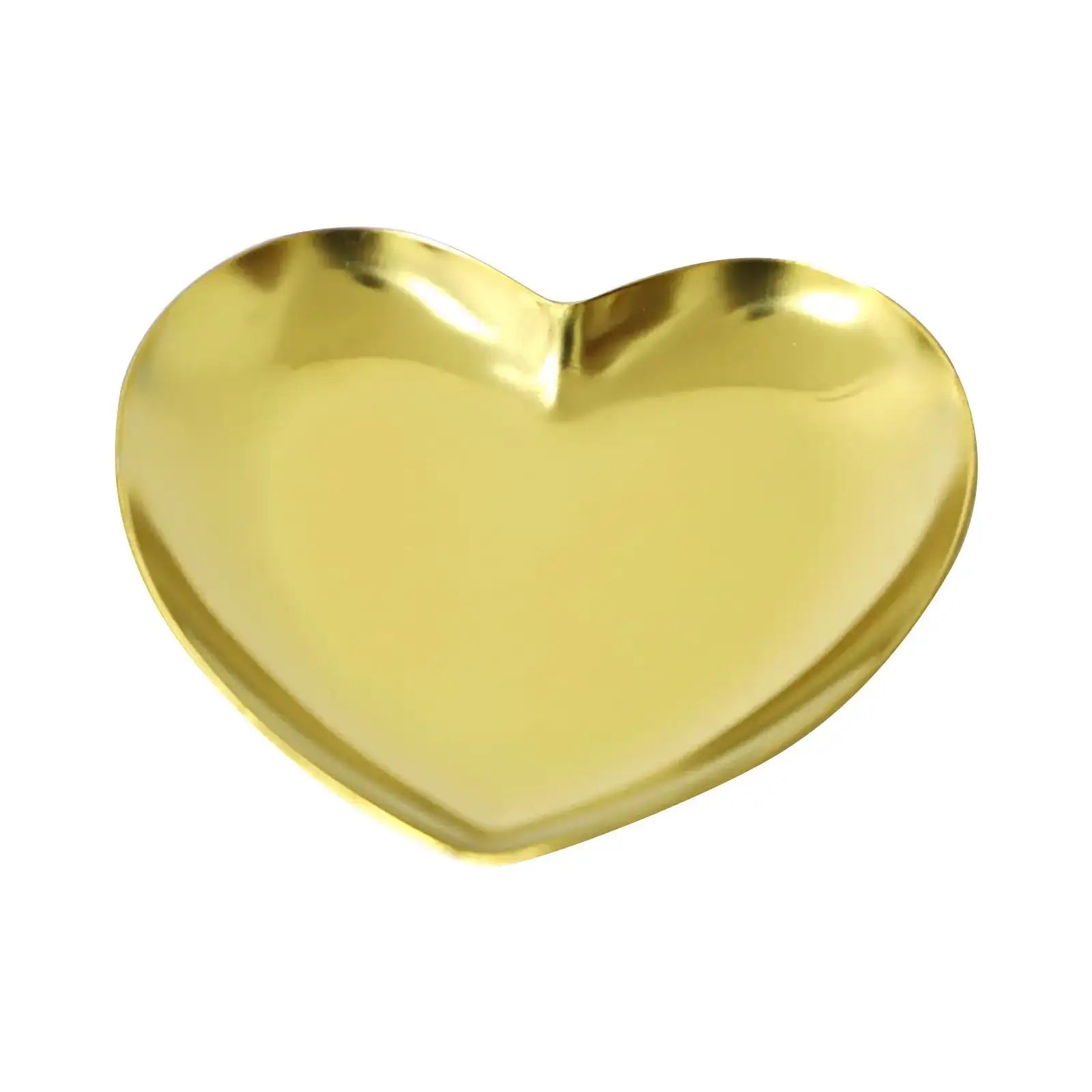 Stainless Steel Heart-Shape Decorative Tray – Gold & Silver Jewelry Dish & Cosmetic Organizer Plates