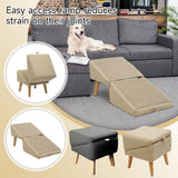 Integrated Dog Ramp & Footstool – Sofa-Height Gentle Incline Pet Step for Dogs