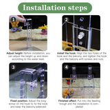 Hanging Turtle Basking Platform – Aquatic Reptile Ramp Dock with Adjustable Telescopic Clasp for Turtle Tanks