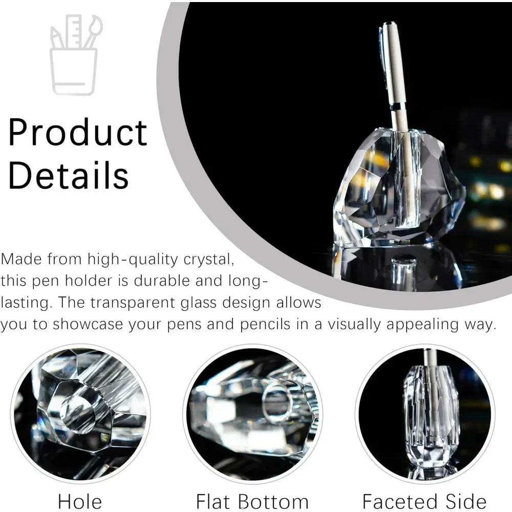 Heart-Shaped Glass Cut Pencil Holder – Desktop Pen & Tool Organizer for Office, Home & School