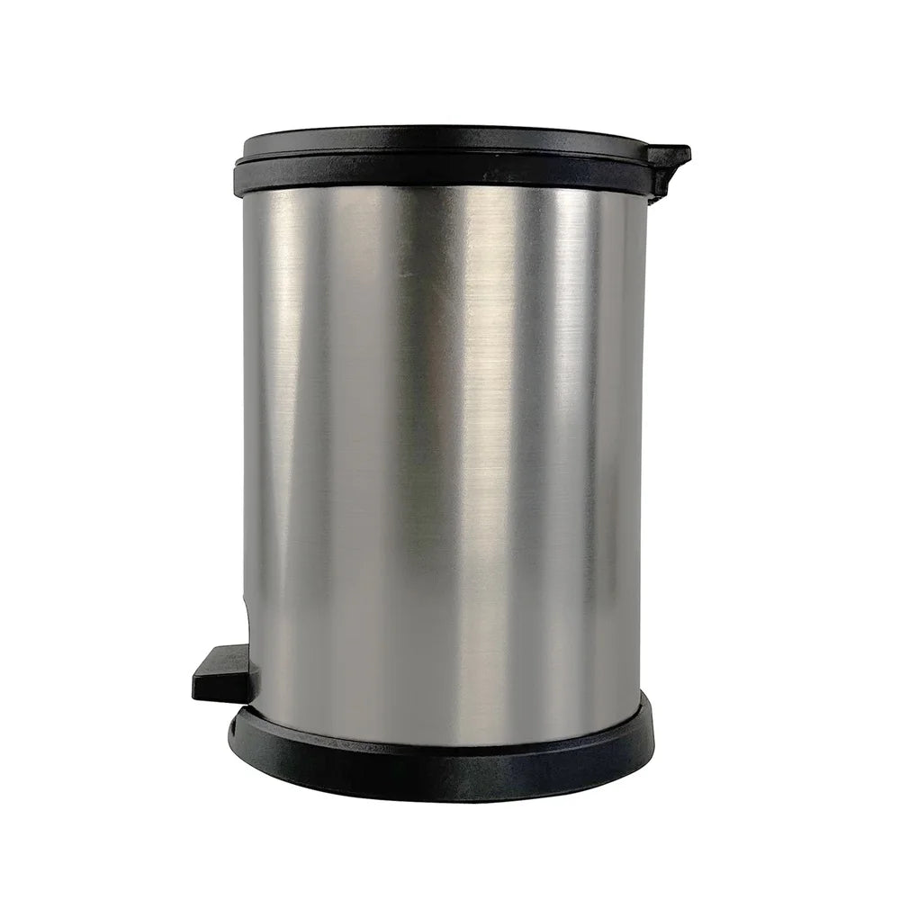 Round 1.5 Gallon Plastic Step Trash Can – Compact Pedal Bin for Bathroom & Office