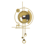 Modern LED Wall Clock – Large 35–70cm Gold Quartz Decorative Clock for Living Room & Indoor Home Décor ⏰✨