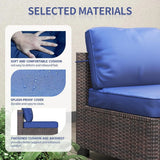 “7-Piece Modular Outdoor Furniture Set – PE Rattan Wicker Sectional Sofa with Cushions for Garden, Balcony & Patio”