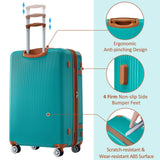 3-Piece Expandable Luggage Set (20”-24”-28”) – Lightweight Rolling Suitcases with 8 Spinner Wheels & TSA Lock