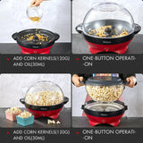 6 QT Electric Popcorn Maker with Non-Stick Plate, Quick-Heat Technology & Cool-Touch Handles 🍿