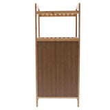 Bamboo Laundry Rack with Flip Basket – Scratch-Resistant Large Capacity Storage with 2 Shelves, Easy-to-Clean Home Organizer