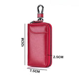 Genuine Leather Keychain Organizer – Unisex Key Bag, Multifunction Wallet & Car Key Holder Pouch