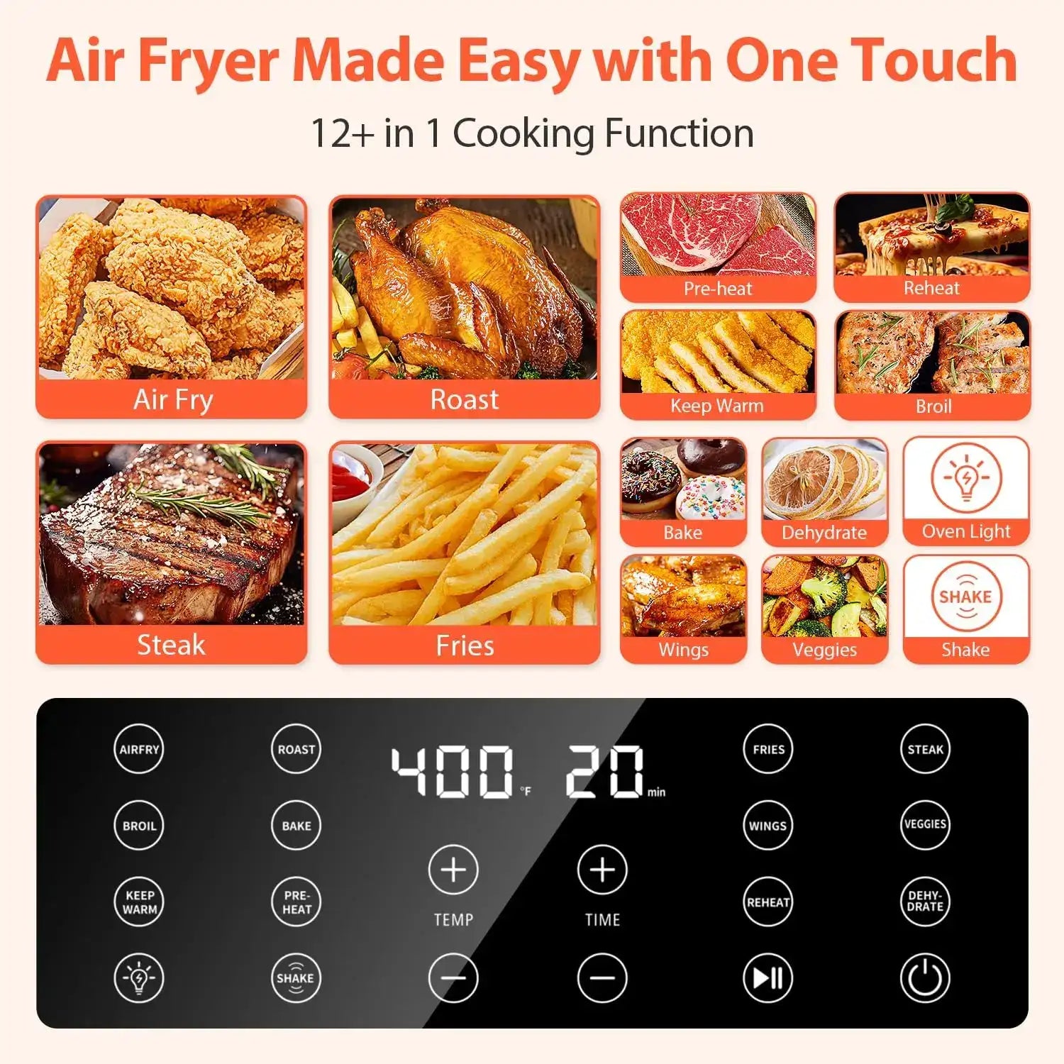 **COSORI Premium XXL 5.8 QT Digital Air Fryer – Clear Window, 40 Recipes & Flavor-Lock Tech 🍟