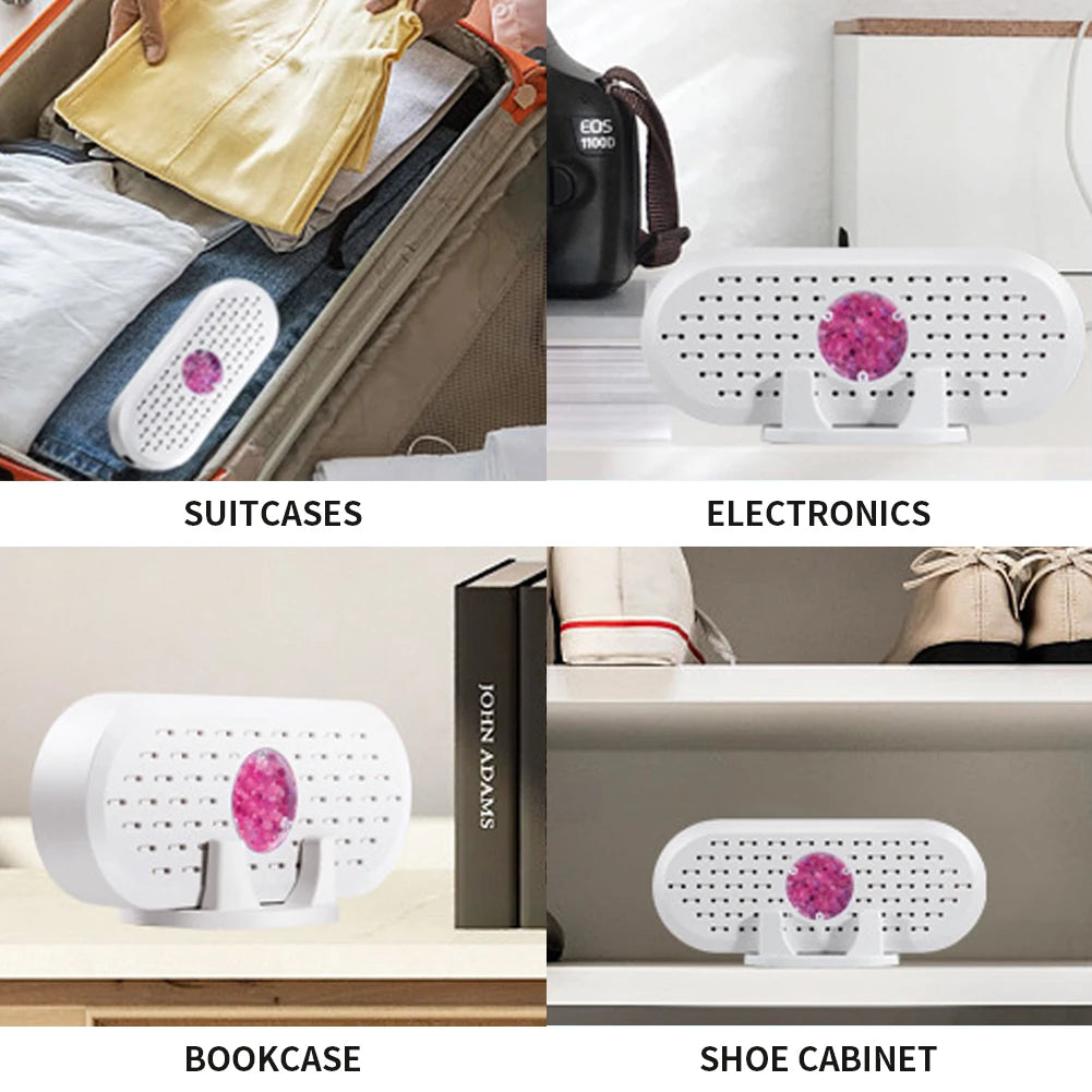 Mini Electric Dehumidifier – USB Rechargeable, Reusable Moisture Absorbing Machine for Closet, Shoe Cabinet & Small Spaces