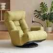 360° Swivel Gaming Floor Chair – 5-Position Adjustable Folding Sofa Chair with Armrests, Cushion & Phone Holder for Indoor Use