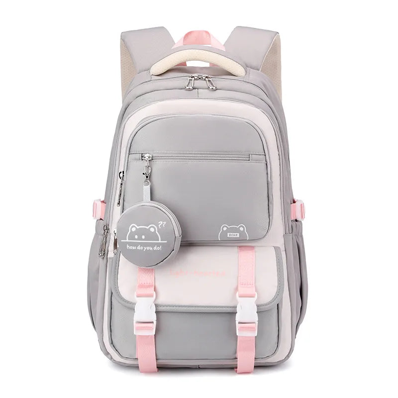 Waterproof Lightweight Girls’ Backpack – Fashionable School & Travel Bag with Colour-Print for Women & Children 🎒