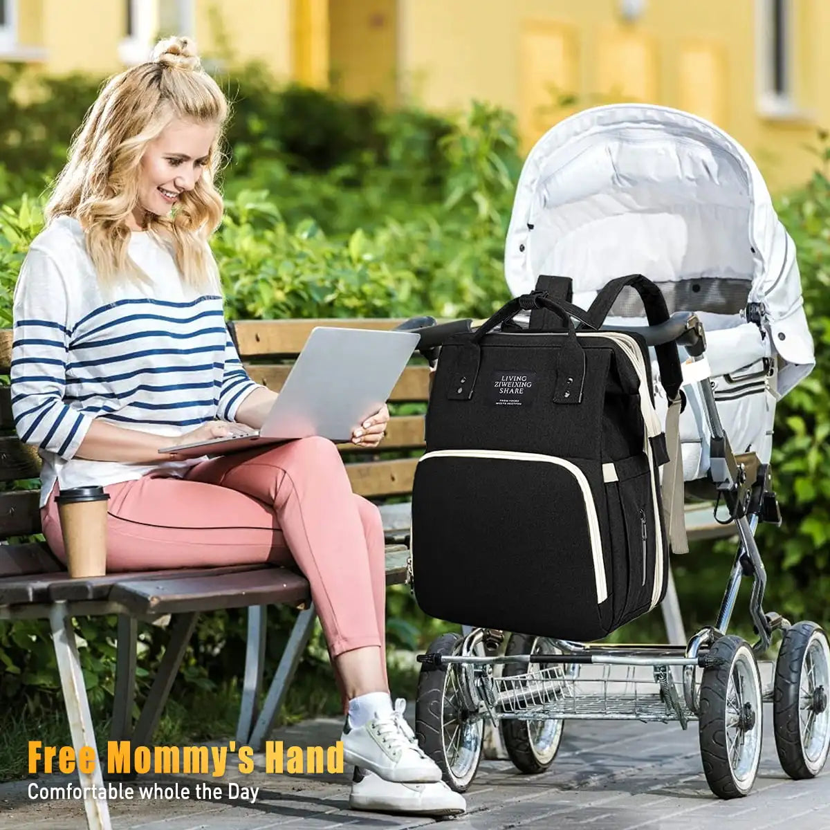 Alone Baby Care Backpack – Large-Capacity Waterproof Mommy & Baby Nappy Backpack Travel Bag 🎒👶