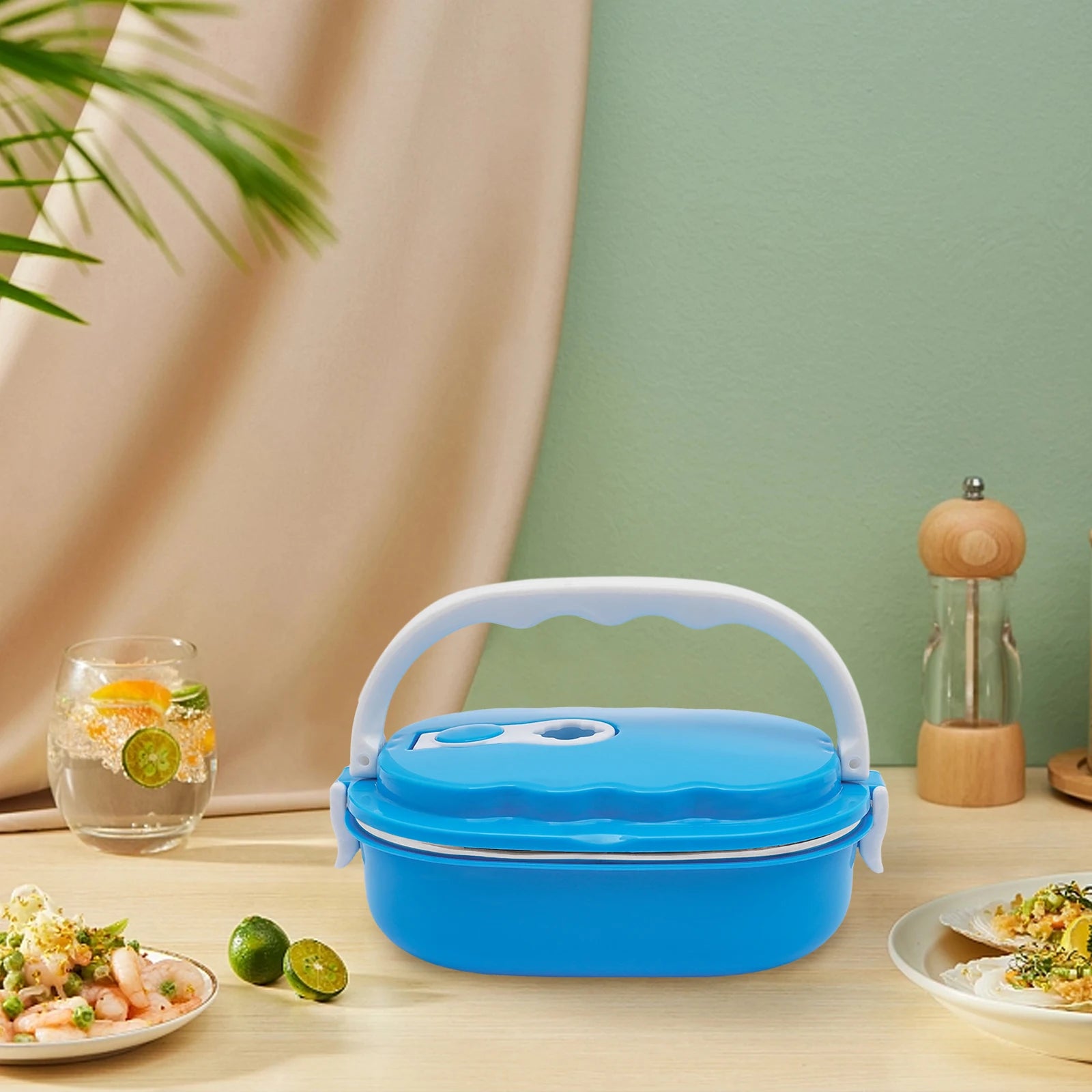 Portable Stainless Steel Food Thermos Lunch Box 0.9L for Work, School & Outdoor Meals