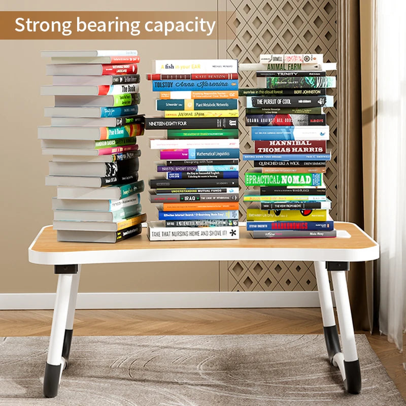 Foldable Portable Laptop Desk with USB Light, Cooling Fan & Cup Holder – Adjustable Workstation Table for Home & Office 💻🛋️