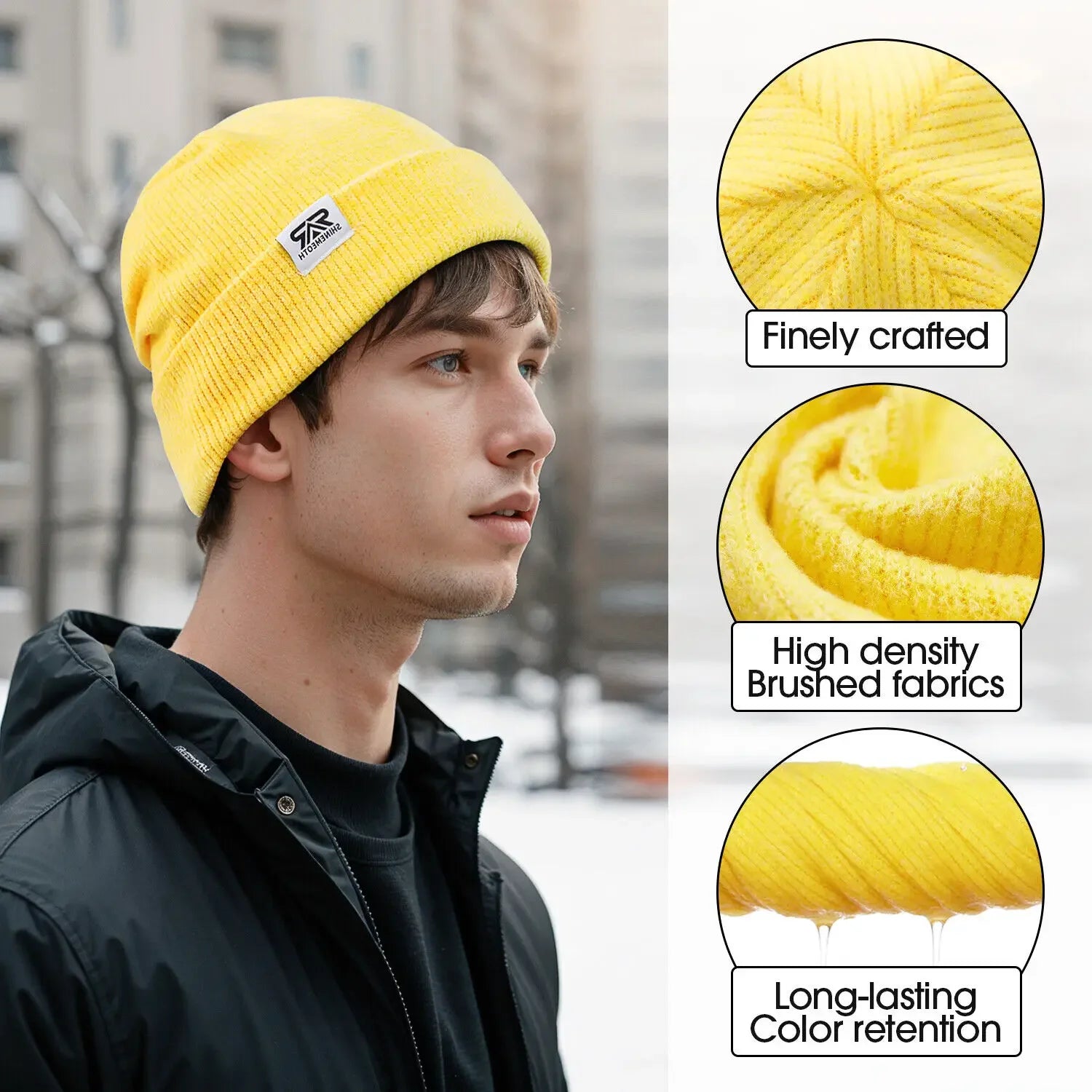 Knit Beanie Hat – Warm Winter Skull Cap for Men & Women, Daily Wear & Outdoor Cold Weather Protection
