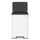 SONGMICS 10.5 Gallon Kitchen Trash Can – 40 L Stainless Steel with Wide Foot Pedal, Soft-Close Lid & Stays-Open Feature