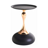 Round Black Coffee Table – Large Capacity Movable Tea Table for Living Room Decoration & Modern Furniture ☕🖤