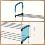5-Tier Stainless Steel Stackable Shoe Rack – Adjustable Shoe Organizer for Closet & Entryway