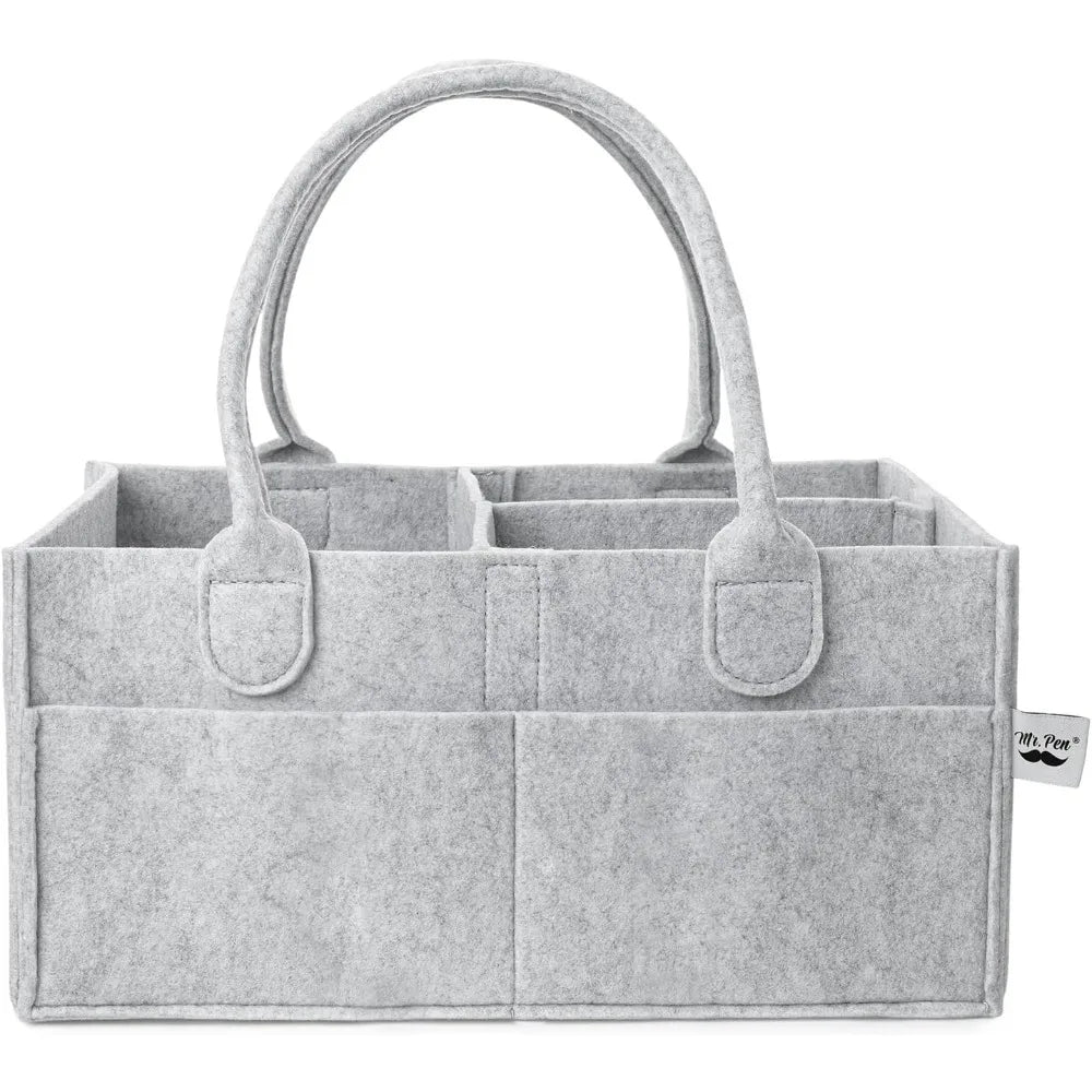 Portable Baby Diaper Caddy Organizer – Car & Home Multi-Pocket Changing Table Tote