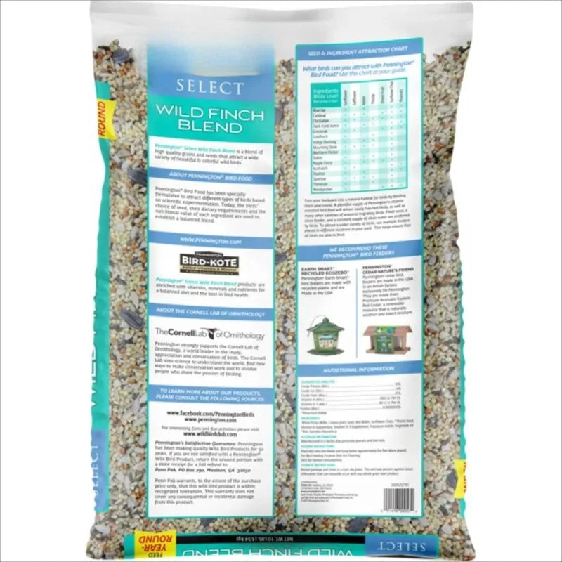 Select Wild Finch Blend – 10LB Bag of Premium Wild Bird Seed & Feed, Nutrient-Rich Mix for Outdoor Finch Feeding