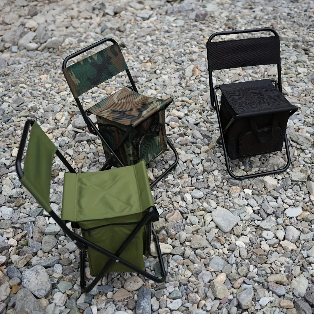 Fundango Foldable Fishing Chair – Lightweight Camping Chair with Backrest, 265 lbs Capacity, Portable & Durable 🎣🪑
