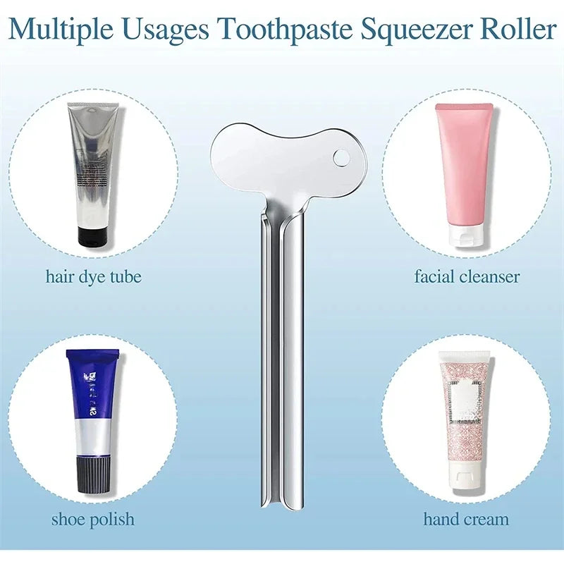 Stainless Steel Toothpaste Tube Squeezer (1–6 Pcs) – Metal Key Roller for Bathroom, Hair Dye & Cosmetic Tubes