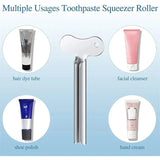 Stainless Steel Toothpaste Tube Squeezer (1–6 Pcs) – Metal Key Roller for Bathroom, Hair Dye & Cosmetic Tubes