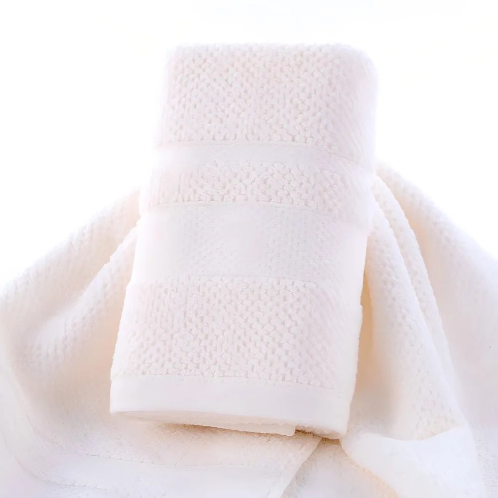 Adult Cotton Face Towel Set – 4-Color Mix (Blue/Pink/White/Gray) 34×74 cm