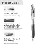 12-Pack Retractable Gel Pens – 0.5 mm Fine Tip, Quick-Dry Smooth Writing Set