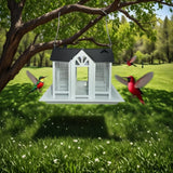 Large Capacity Hanging Metal Bird Feeder – Weather-Resistant Mesh Cover with Seed Tray & Squirrel Protection