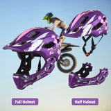 Kids’ Detachable Full-Face Cycle Helmet – Adjustable Children’s Bicycle Safety Helmet for Cycling & Outdoor Sports