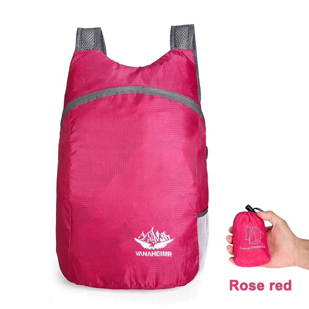 Foldable Waterproof Outdoor Backpack – Lightweight Nylon Hiking & Travel Daypack | Compact Camping Rucksack