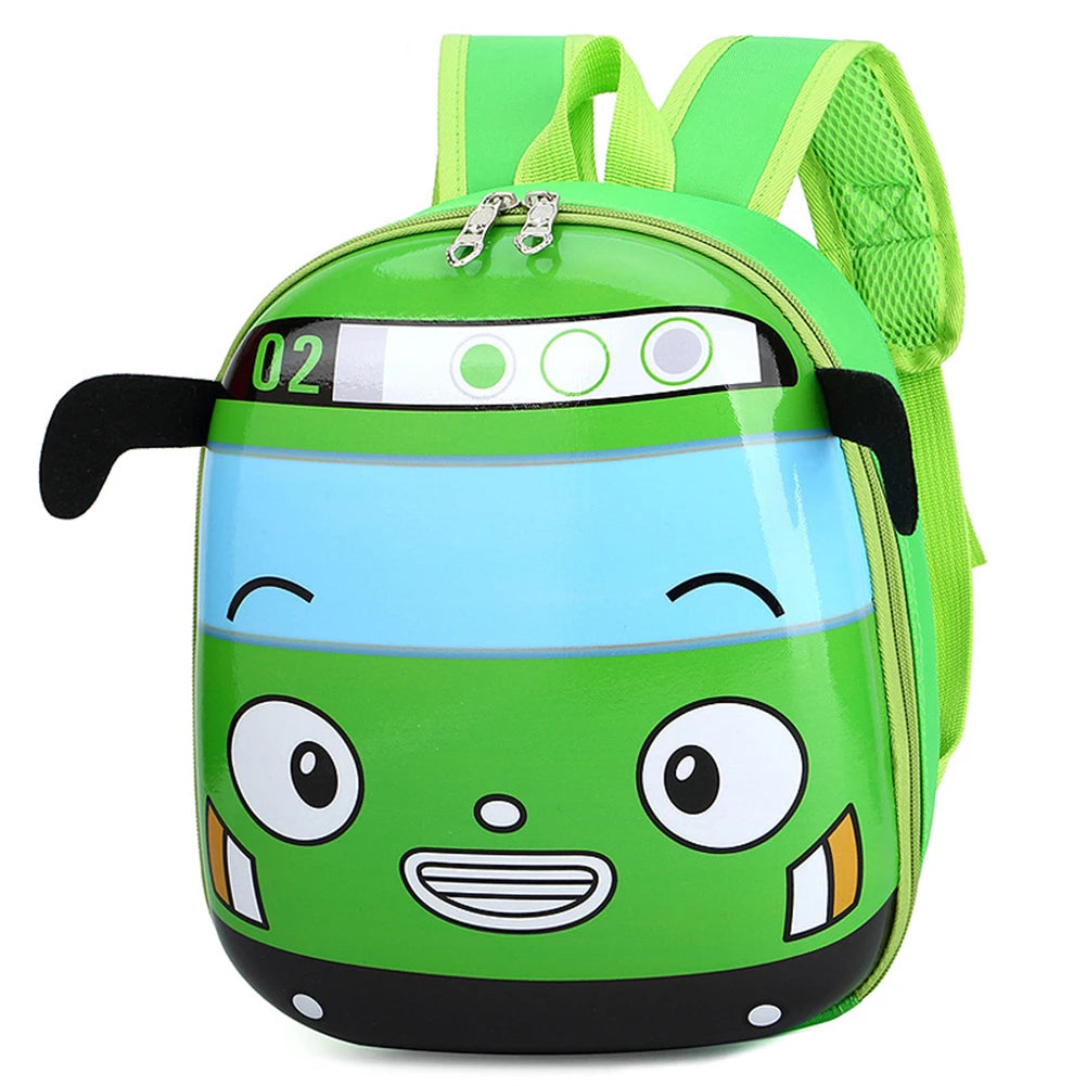 3D Cartoon Bus Daycare Backpack – Cute Kindergarten School Bag for Boys & Girls | Lightweight Toddler Travel Backpack