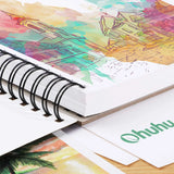 Ohuhu Spiral Bound Marker Pad – Art Sketchbook for Alcohol Markers & Watercolor, Thick Drawing Paper Notebook (Gift for School & Artists)