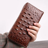 Women’s Crocodile PU Leather Wallet – Large-Capacity Organizer Clutch with Phone Pocket & Credit Card Holder