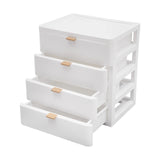 White 4-Tier Desktop Storage Drawer Organizer – 26 × 20 × 29 cm Desk Drawer Box for Office & Home