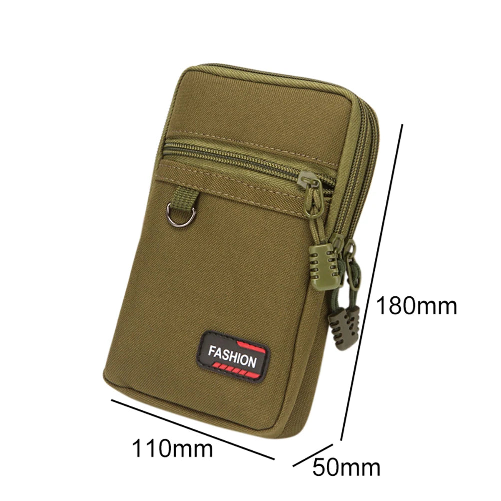EDC Tactical MOLLE Waist Bag – Outdoor Fanny Pack & Phone Pouch | Belt-Mounted MOLLE Coin Purse for Camping & Hiking