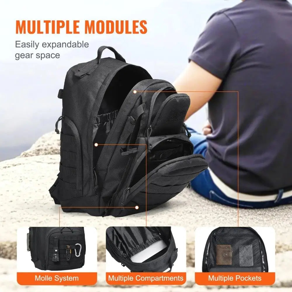 VEVOR 40L Tactical Rucksack – Molle Compatible Outdoor Assault & Camping Backpack