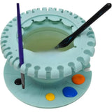 Fine Art Brush Holder & Silicone Cleaning System – Studio & Classroom Brush Care for Acrylic & Watercolor