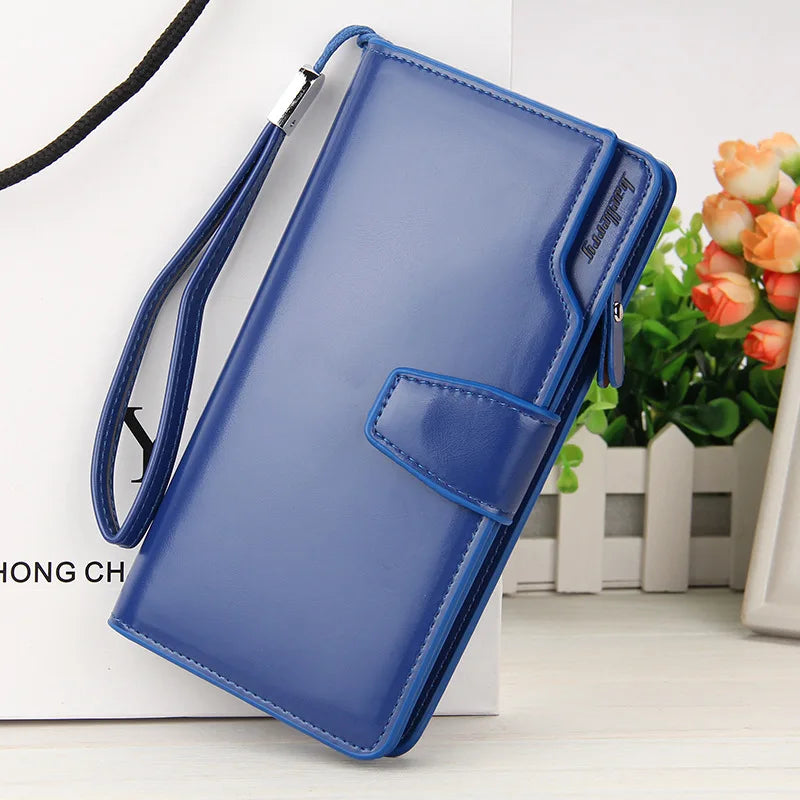 Women’s Long PU Leather Wallet – Elegant Large-Capacity Clutch Purse & Phone Handbag with Card Holder Design