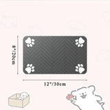 Pet Feeding Placemat – Waterproof Quick-Dry Mat with Rubber Backing for Dog & Cat Food and Water Bowls