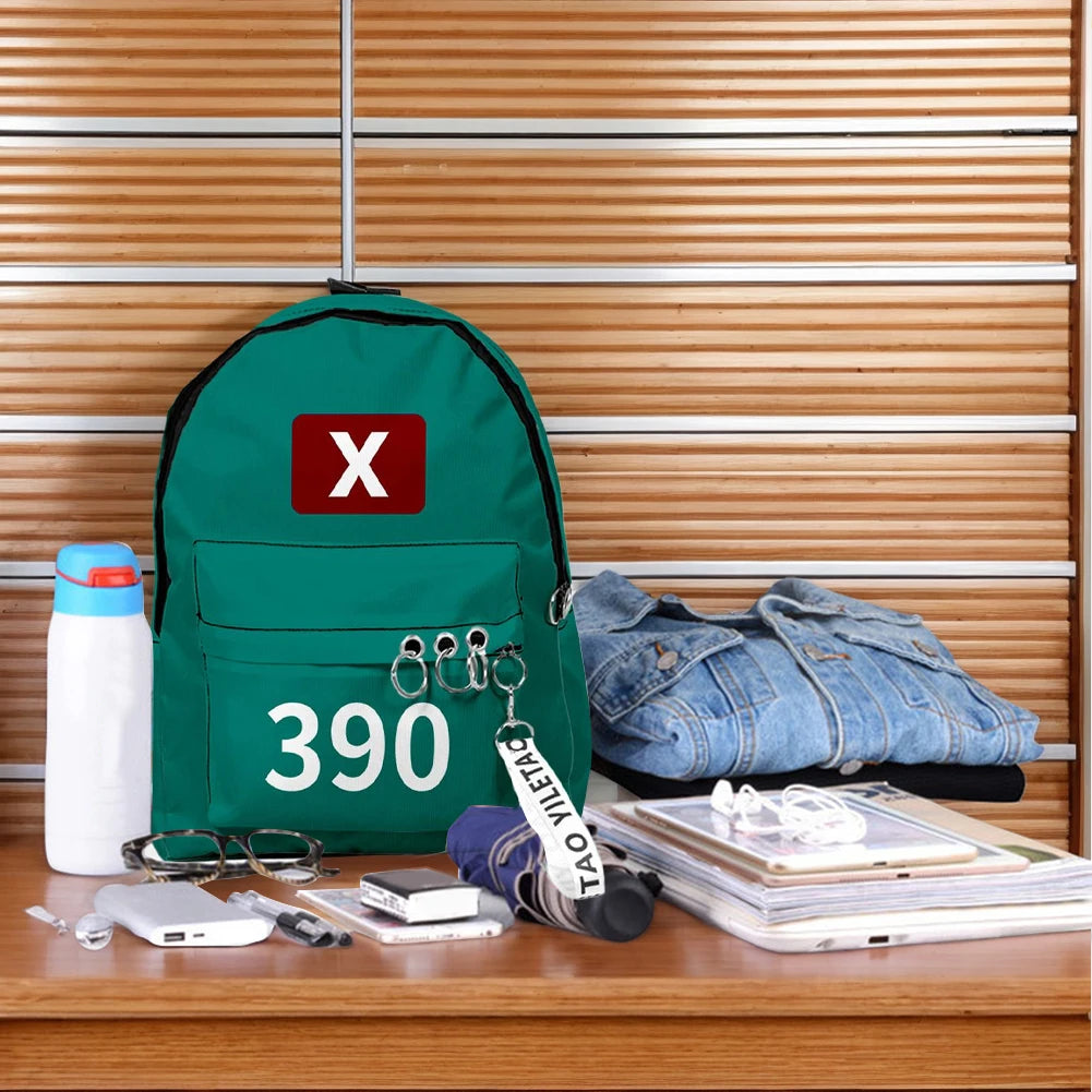Korea Game Season 2 Cosplay Backpack – Unisex Large Capacity Student School Bag & Gift Item