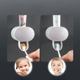 Automatic Toothpaste Dispenser & Toothbrush Holder – Wall-Mounted Bathroom Organizer