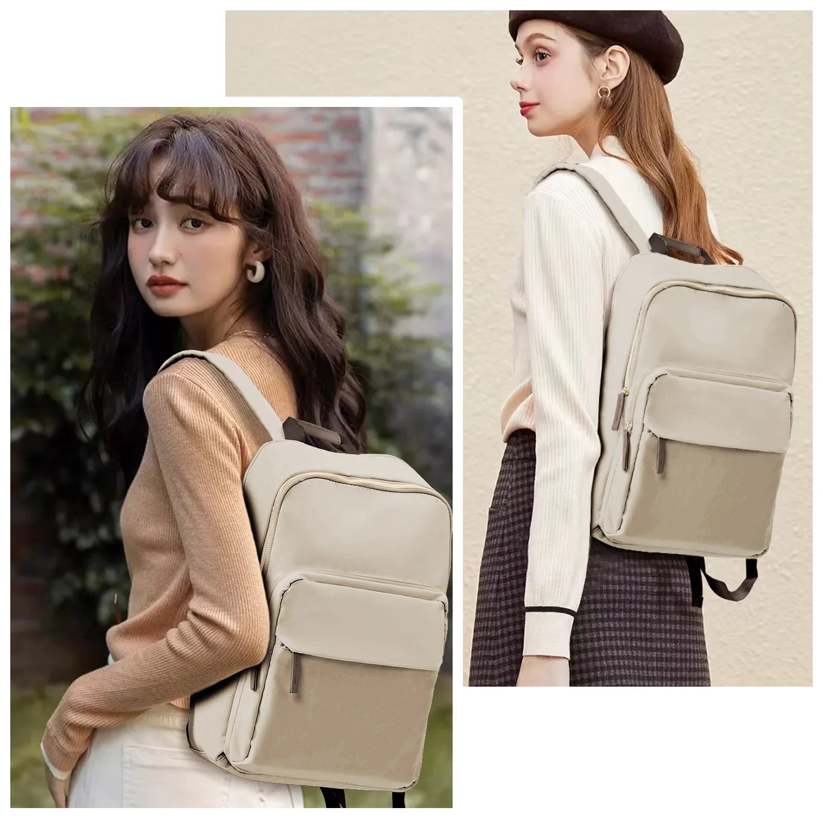 Simple Large Capacity Laptop Backpack for Women – Travel, Business & Teacher School Shoulder Bag