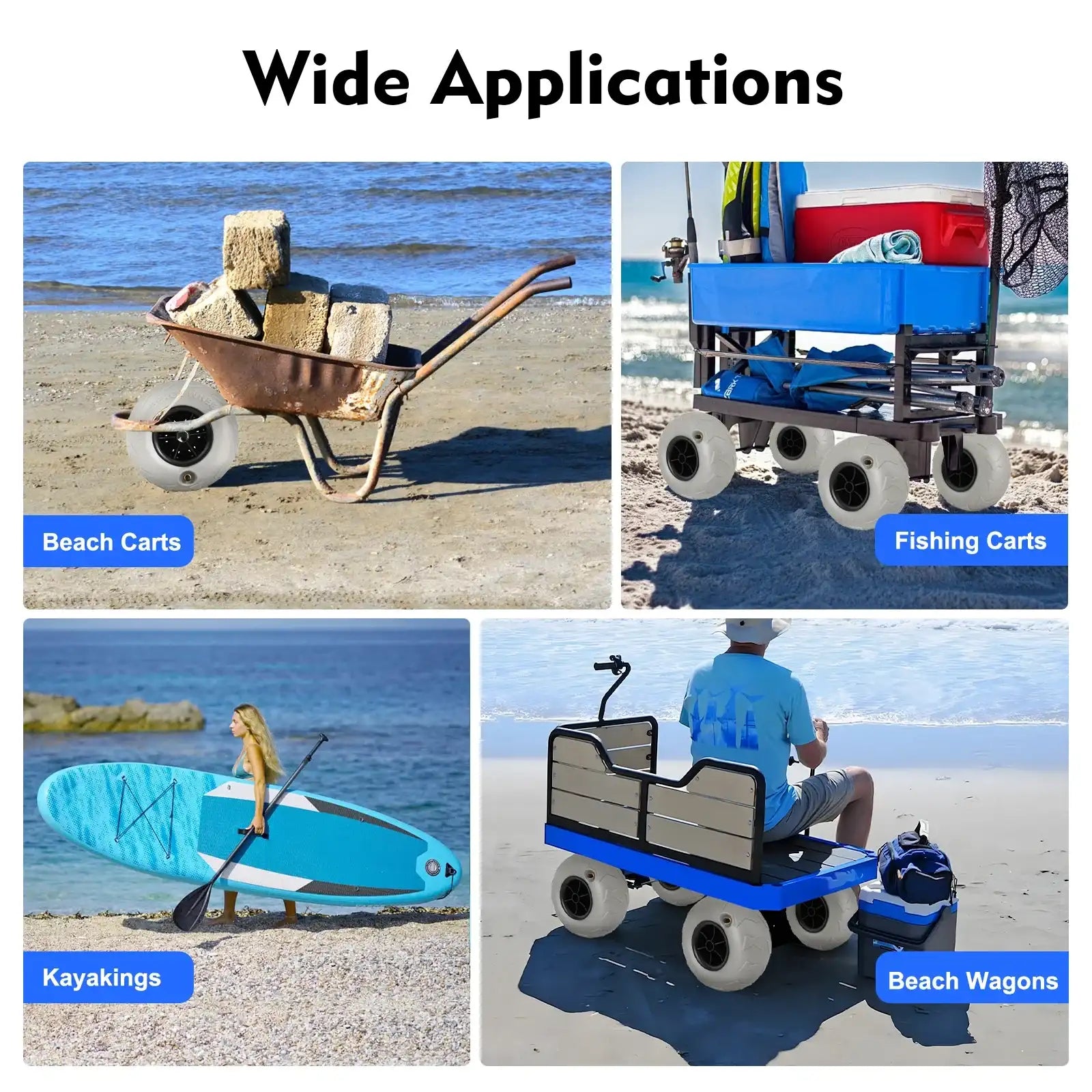 9 inch Replacement Inflatable Balloon Wheels for Beach Cart – 2-Pack Sand-Tire Set 🌊🛞